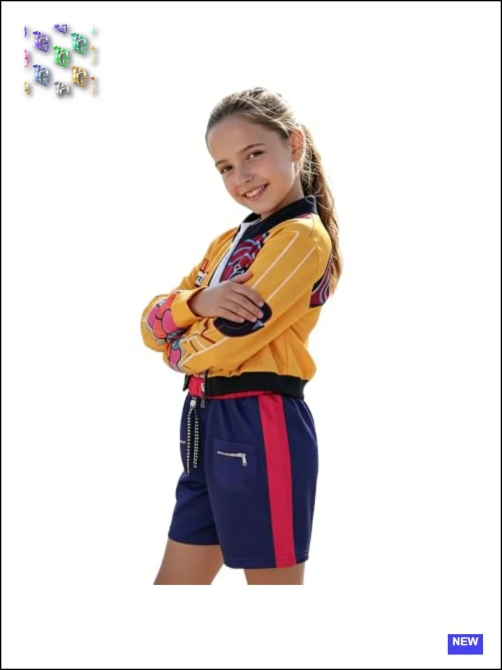 Kids Halloween Costume 3-Piece Set with Geometric Print Jacket
